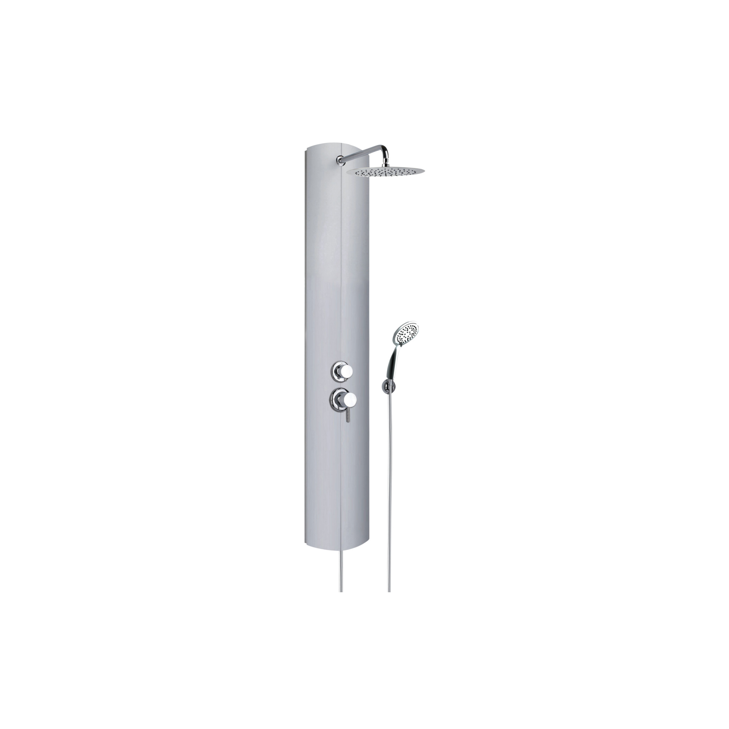 TOTMY TOO shower column with mechanical mixer, aluminum.