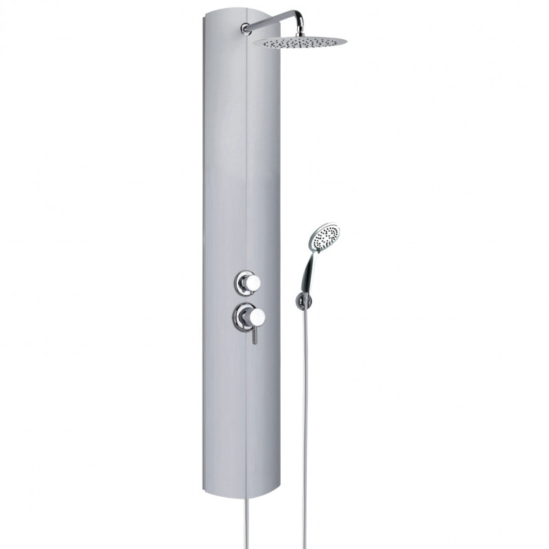 TOTMY TOO shower column with mechanical mixer, aluminum.