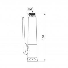 Professionele douchemengkraan M1/2" verstelbare straal, antikalkdiffusor, schokbestendige sproeikop, zwart