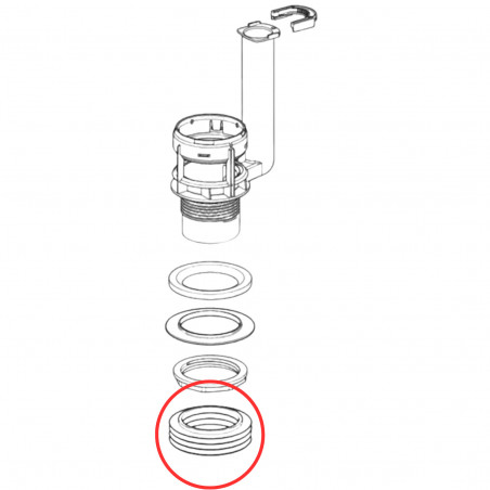 Lipafdichting onder basis Geberit voor type 290 spoelmechanisme