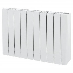 Radiateur électrique 1500W inertie fluide basse consommation, 9 éléments en aluminium