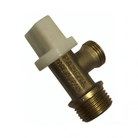 1/2" shut-off valve for concealed WC cistern with 3/8" angled hose, length 350 mm