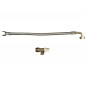 1/2" stopkraan voor inbouwreservoir met 3/8" haakse slang, lengte 350 mm