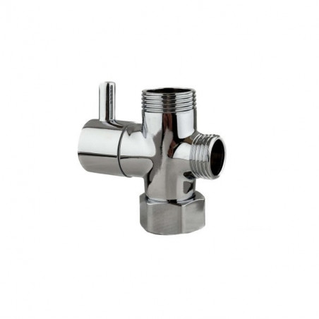 Valvola di inversione per colonna doccia in ottone cromato, 9 litri/minuto