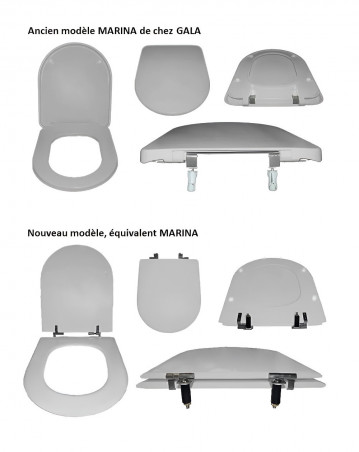 Asiento equivalente GALA MARINA Gris Manhattan, fijación horizontal
