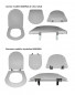 Asiento equivalente GALA MARINA Gris Manhattan, fijación horizontal Asiento equivalente GALA MARINA Gris Manhattan, fijación horizontal