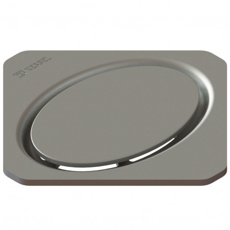 Rejilla de diseño OVAL 120x120 mm colador de ducha de acero inoxidable KESSEL
