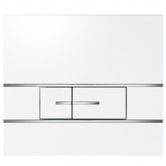 Plaque de commande double volume Segment Blanc réservoirs encastrés Verso 350, Verso 1100, PMR, Intraslim