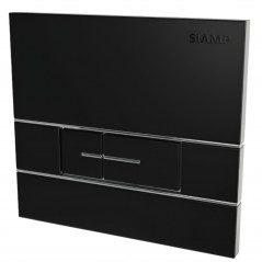 Segmentbedieningsplaat Matzwart Verso 350, Verso 1100 inbouwreservoirs, PMR, Intraslim, dubbel volume