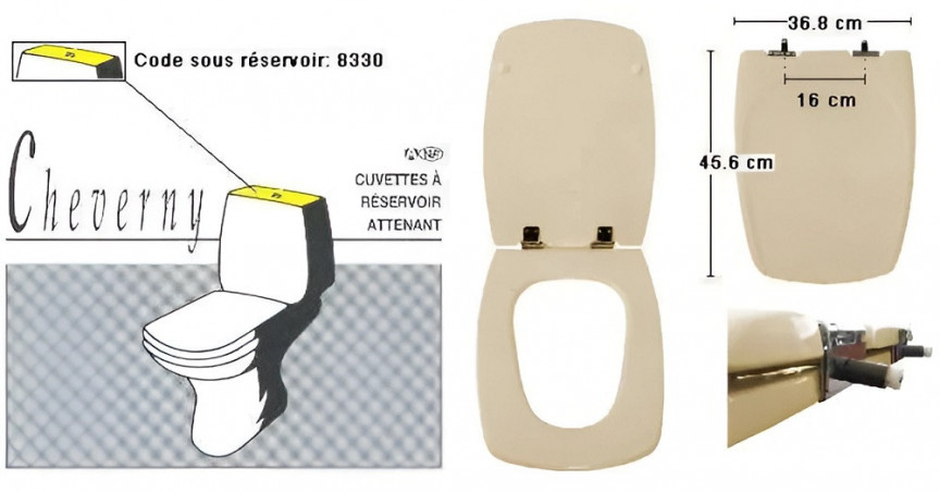 Toilet seat SELLES Cheverny, Bahamas beige