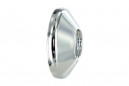 Afgerond verchroomd rozet, schroefdraad 15x21, per paar Afgerond verchroomd rozet, schroefdraad 15x21, per paar
