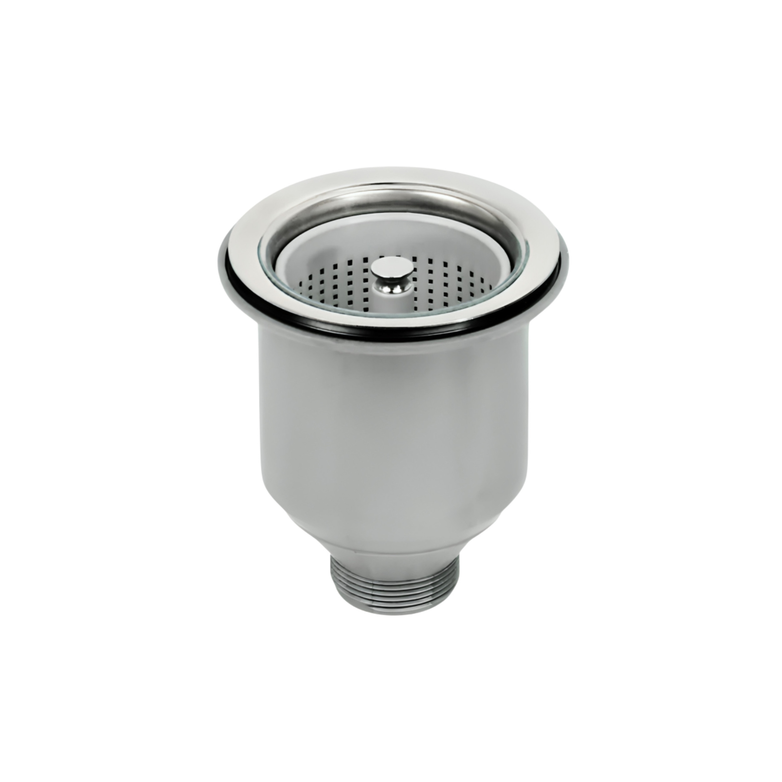 Bonde évier inox 115 mm avec filtre déchets VEGETARIAN pour trou 90 mm