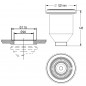 Bonde évier inox 115 mm avec filtre déchets VEGETARIAN pour trou 90 mm