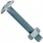 Tornillo de estufa de acero galvanizado 6x40, 60 piezas con tuerca Tornillo de estufa de acero galvanizado 6x40, 60 piezas con tuerca