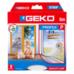 Witte EPDM zelfklevende afdichting P profiel 6Mx9mm dikte 2 tot 5mm