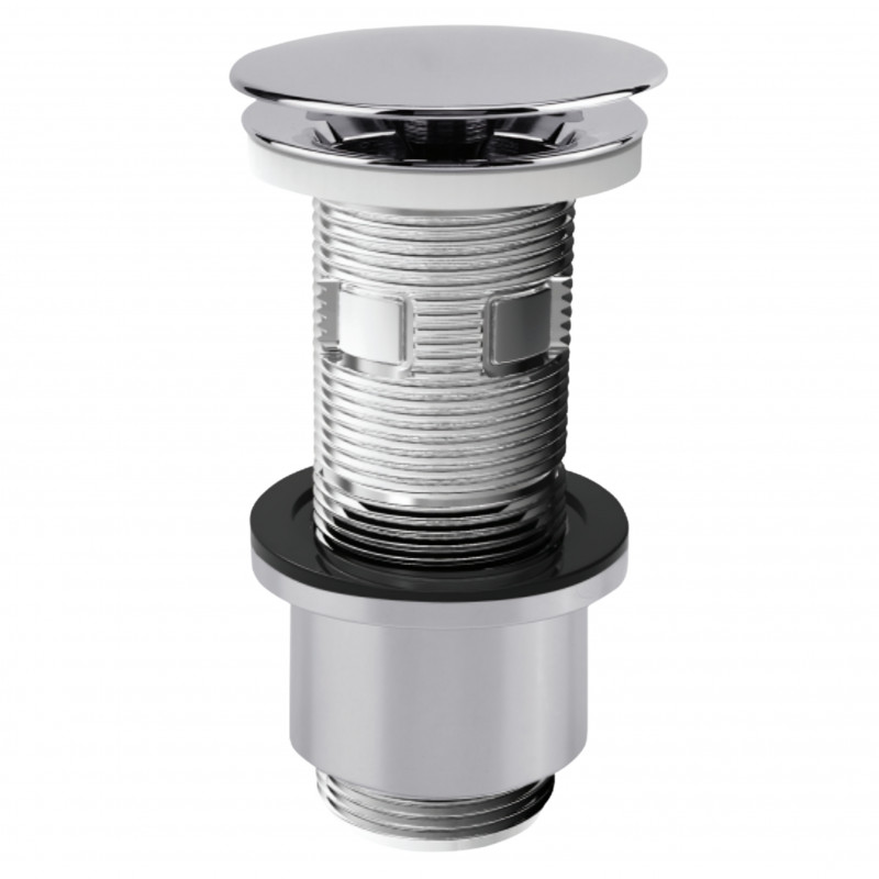 Universal chrome-plated drain for washbasin or basin, digiclic or fixed valve, h. 100 mm breakaway Universal chrome-plated drain for washbasin or basin, digiclic or fixed valve, h. 100 mm breakaway
