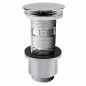 Universele chromen afvoer voor wastafel of waskom, digiclic of vaste klep, h. 100 mm hoog Universele chromen afvoer voor wastafel of waskom, digiclic of vaste klep, h. 100 mm hoog