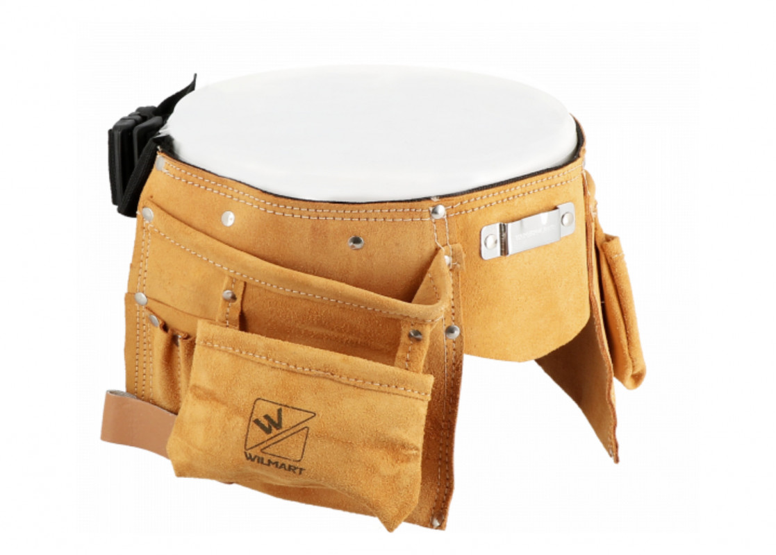 Cintura porta attrezzi in pelle, 10 tasche Cintura porta attrezzi in pelle, 10 tasche