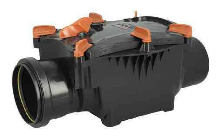 Swing check valve in PVC pressure bonded diameter 125mm