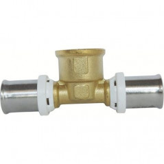 Te hembra radial multicapa de latón 26/15x21/26mm sin plomo