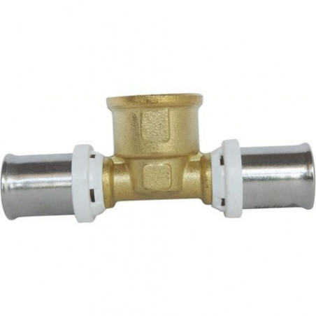 26/15x21/26mm female radial multilayer brass tee, lead-free