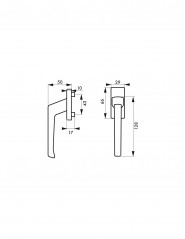Manilla Champagne F2 con tornillo oculto THIRARD