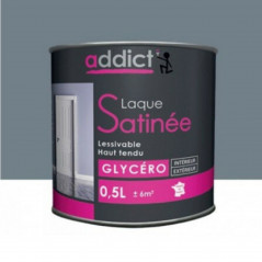 0,5 L de pintura lacada satinada lavable gris mineral para interior/exterior