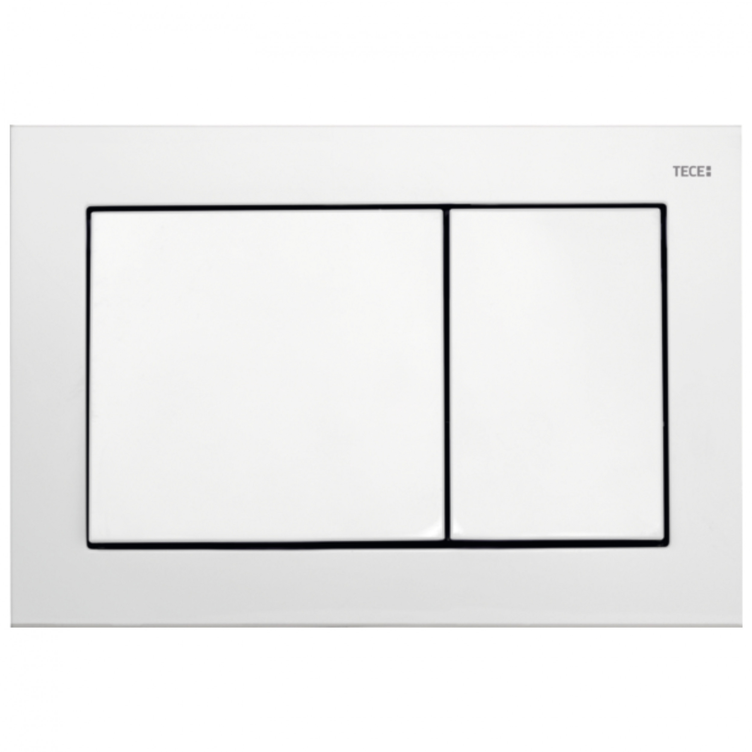 TECEbase toilet release plate glossy white for concealed cisterns