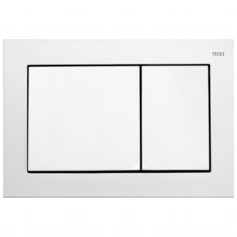Plaque de déclenchement WC TECEbase blanc brillant pour réservoir encastré Plaque de déclenchement WC TECEbase blanc brillant pour réservoir encastré