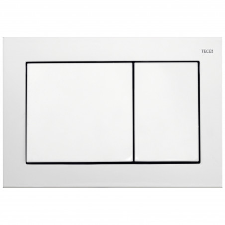 TECEbase toilet release plate glossy white for concealed cisterns
