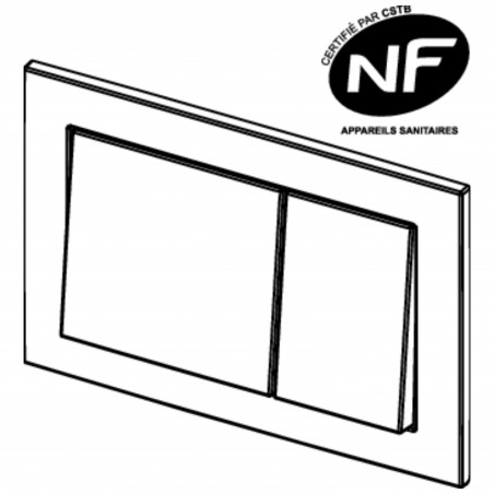 Plaque de déclenchement WC TECEbase blanc brillant pour réservoir encastré