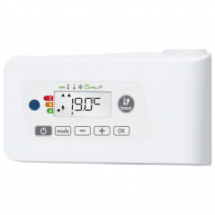 Digital combi-set for 1000 W towel dryer with integrated control, white