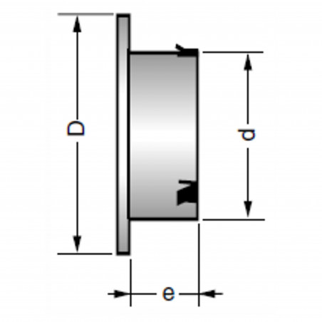 Grille d’aération ronde Ø100 mm à clipser blanche avec fermeture et moustiquaire intégrée