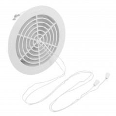 Rejilla de ventilación interior en tubo de 140 mm con mosquitera blanca integrada