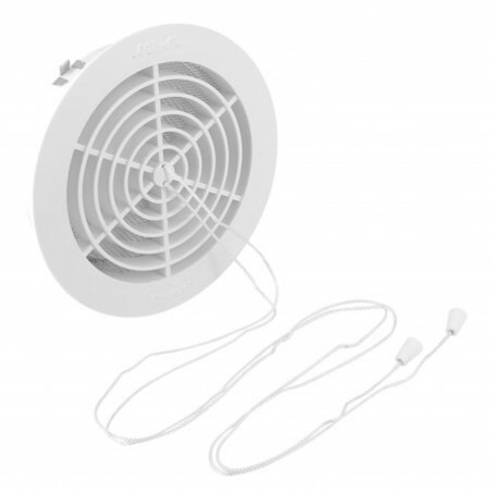 Rejilla de ventilación interior en tubo de 140 mm con mosquitera blanca integrada