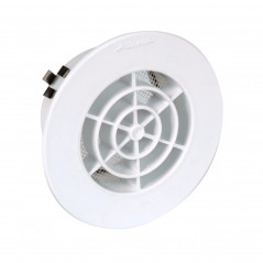 Ø80 mm round clip-on ventilation grille, white, with integrated insect screen