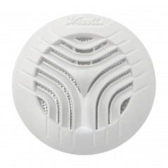 Grille d’aération ronde Ø125 mm à clipser blanche pour tube PVC avec moustiquaire intégrée