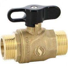 Butterfly valve male male 15x21 lead-free brass