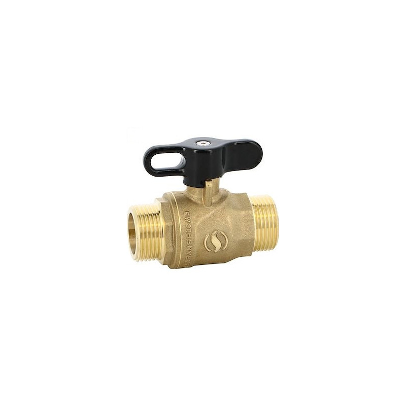 Butterfly valve male male 15x21 lead-free brass Butterfly valve male male 15x21 lead-free brass