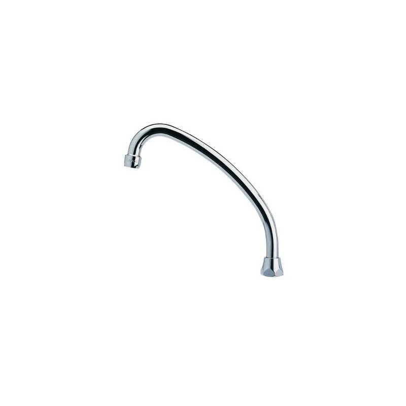 Bec col de cygne lavabo saillie 130mm écrou3/4" diamètre 18mm hauteur 19cm NOBILI