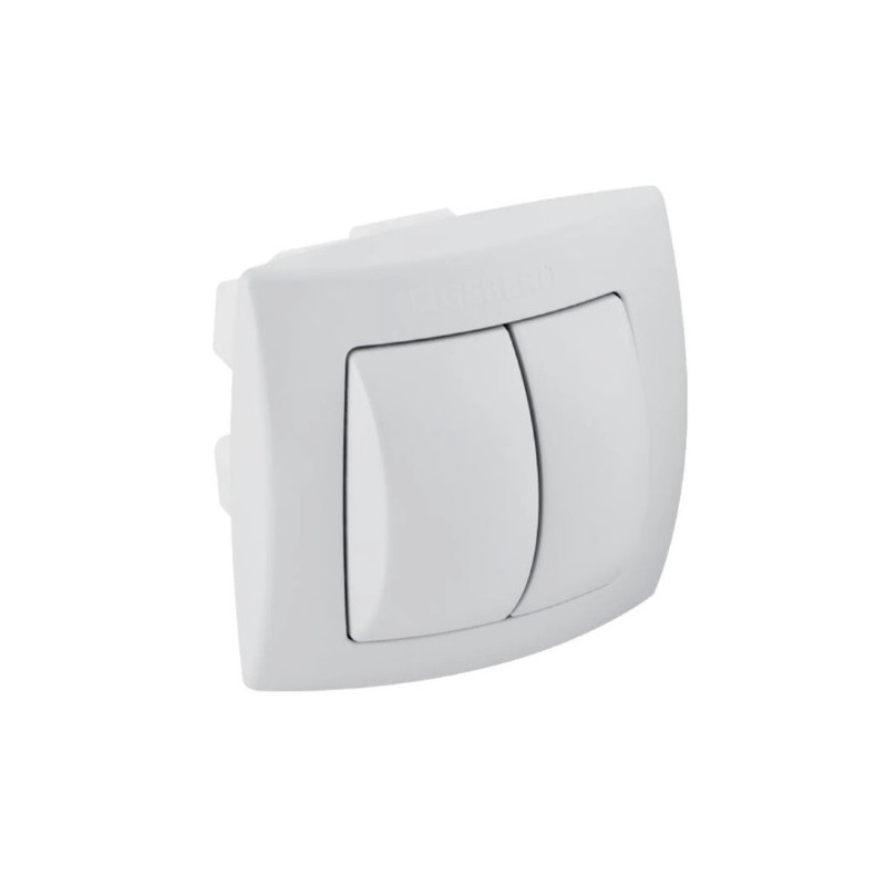 Commande de chasse GEBERIT double touche pneumatique blanche Commande de chasse GEBERIT double touche pneumatique blanche