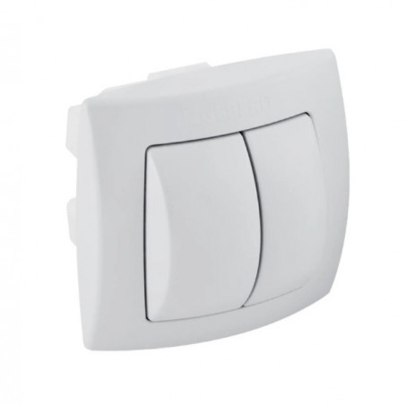 Commande de chasse GEBERIT double touche pneumatique blanche