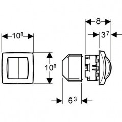 GEBERIT two-touch pneumatic flush control white