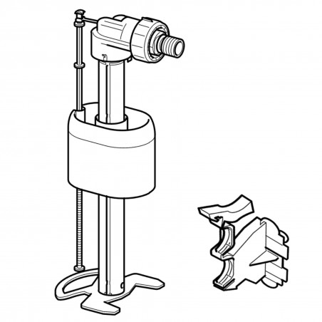 Float valve with bracket for ALLIA QFX support frame