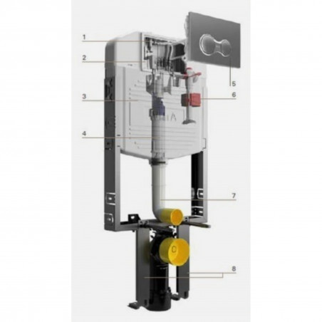 Inbouw wc-mechanisme met twee aanrakingen Vitra V-FIX en Vitrus