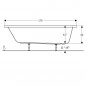 Badewanne BASTIA 3, 170x70 Badewanne BASTIA 3, 170x70
