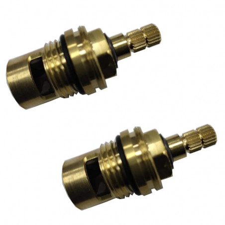 1/4 turnceramichead, one left one right, 1/2" thread.