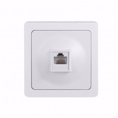 Presa RJ45 bianca montata in superficie DEBFLEX Collezione Blok