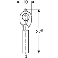 Siphon for urinal exposed outlet diameter 50mm white GEBERIT