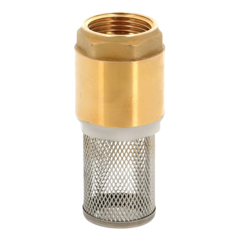 Clapet crépine 1", 26x34 double guidage, corps laiton, crépine Inox Clapet crépine 1", 26x34 double guidage, corps laiton, crépine Inox